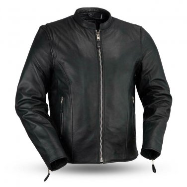 First Manufacturing Mens Leather Jacket FIM202FBZ, Ace