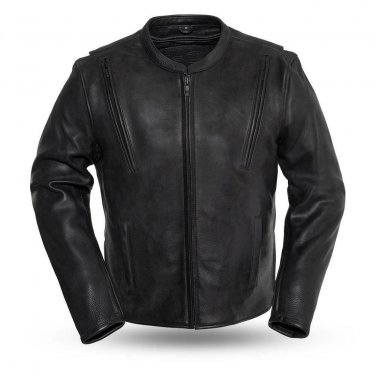 First Manufacturing Mens Leather Jacket FIM271CPMZ, Revolt