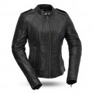 First Manufacturing Women's Leather Jacket, Biker, FIL104SDMZ