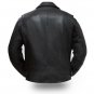 First Classics Men's "The Enforcer" Black Leather Motorcycle Jacket FIM297CLMZ