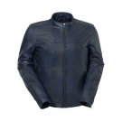 First Manufacturing Men's Leather Jacket WBM2190, Balor, Midnight Blue.