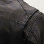 First Manufacturing Men's Leather Jacket FIM253SDC, Hipster, Distressed Black