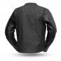 First manufacturing Mens FIM266DML | Rough Neck Raw Denim/Leather Sleeves
