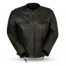 First Manufacturing Mens Leather Jacket FIM278CDL, BLACK and FIM278CV, BROWN