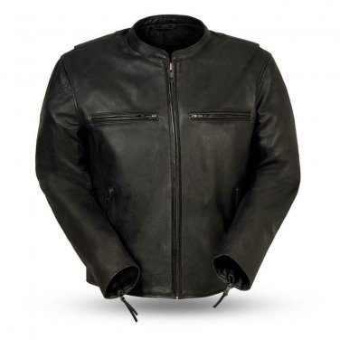 First Manufacturing Mens Leather Jacket FIM278CDL, BLACK and FIM278CV, BROWN