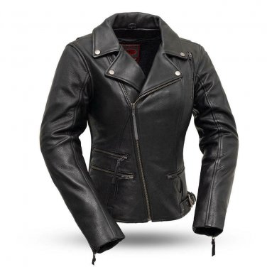 First Manufacturing Women's Leather Jacket FIL160NOCZ, Monte Carlo