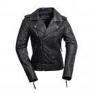 First Manufacturing Women Leather Jacket WBL1082, Rockstar, 4 COLORS