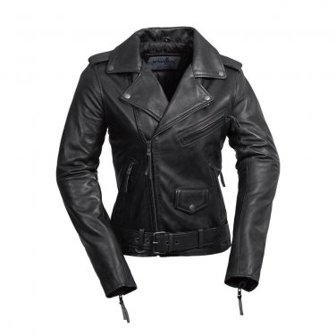 First Manufacturing Women Leather Jacket WBL1082, Rockstar, 4 COLORS