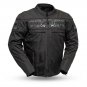 First Manufacturing Codura Water repellent Reflective Skull Jacket, FIM450TEX
