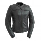 First Manufacturing Ladies Motorcycle Leather Jacket, Supastar - FIL190CDMZ