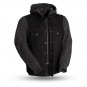 First Manufacturing Rook Men's Denim Jacket Medium, Black/Gray, FIM697DMH
