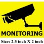 4 MONITORING stickers CCTV security video surveillance camera warning sign theft & intrusion.