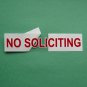 NO SOLICITING sticker sign to keep solicitors away, Permanent