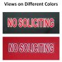 NO SOLICITING sticker sign to keep solicitors away, Permanent