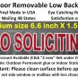 NO SOLICITING sticker sign to keep solicitors away! -Removable