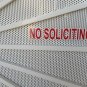 NO SOLICITING sticker sign to keep solicitors away! -Removable