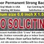 NO SOLICITING sticker sign to keep solicitors away, Permanent