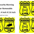 3X Warning Stickers Security ALARM and video SURVEILLANCE home and office burglar alarm system