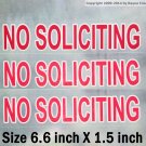 3 static indoor face cling on glass NO SOLICITING sign sticker to keep solicitors away