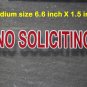 Premium Pretty 2X NO SOLICITING sign stickers, Removable Glue + Static Cling! transparent