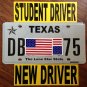 2 NEW DRIVER + Student Driver bumper stickers for novice drivers, big text and removable back glue