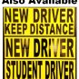 2 NEW DRIVER KEEP DISTANCE bumper stickers for student driver