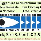 5X Neighborhood Crime Watch vinyl sticker sign 3.5"X2.5"