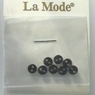 8 LaMode Black Plastic Diminutives - 1/8 inch