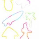 24pk Silicon Bandz - Island Shapes Tie Dye