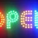 19x10 Four Color OPEN LED Sign Large Bulb