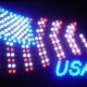 19x19 Large US Flag Motion LED Sign