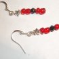 Red & Black Dangle Earrings