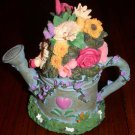Music Box Watering Can with Flower Bouquet