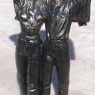 Boy and Girl  Couple Figurine Bronze-Look Finish