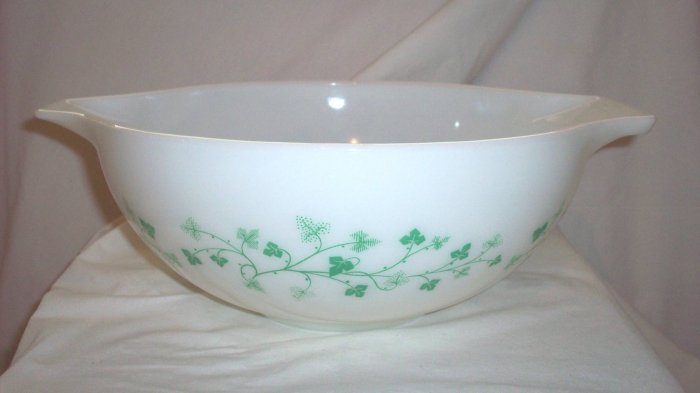 VINTAGE PYREX 4 FOUR QUART QT IVY MIXING BOWL PRINCESS TABBED TAB 444