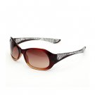 Lace flower Temple Sun Glasses Brown
