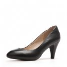Feminine Cow Skin Upper High Heel Shoe In Black