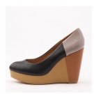 Fashionable Pointed-toe wedge heel shoe in Black