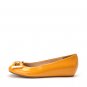 butterfly deco round-toe  height-increasing shoe yellow