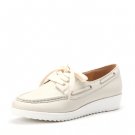 upper beef leather casual shoe white
