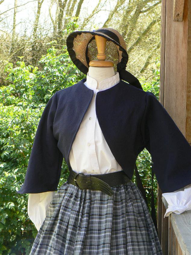 Zouave Jacket Civil War Bolero Style Cropped Jacket Cotton Canvas