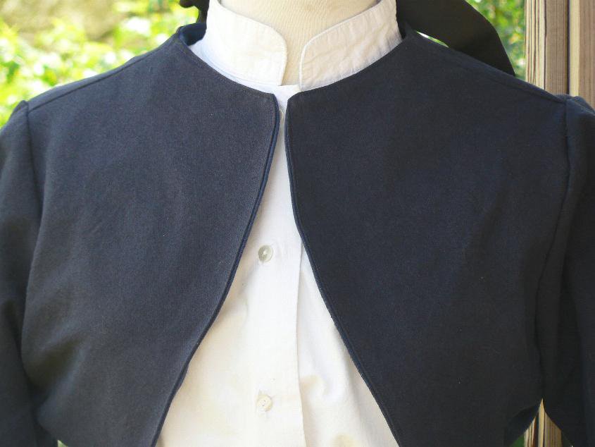 Zouave Jacket Civil War Bolero Style Cropped Jacket Cotton Canvas