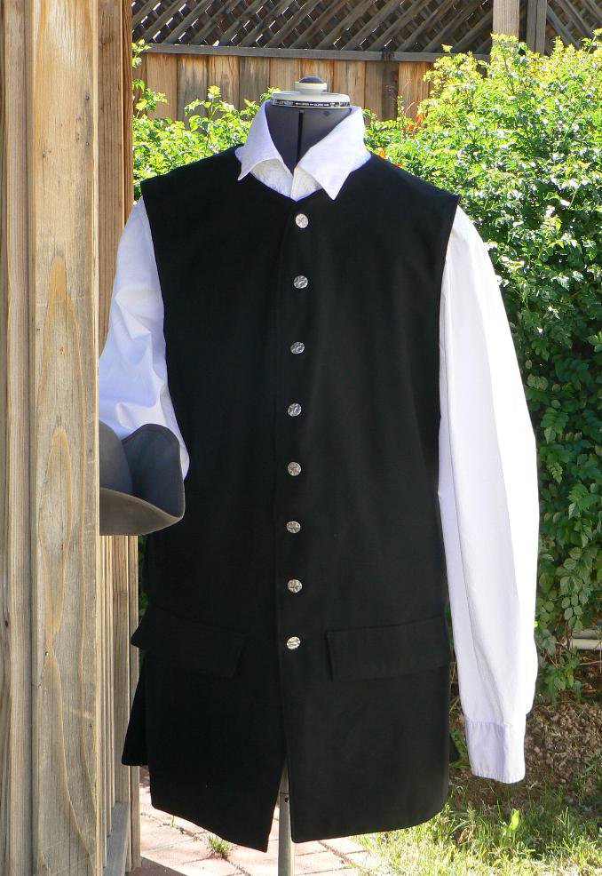 Mens Pirate Colonial Waistcoat Vest Renaissance LARP Wool