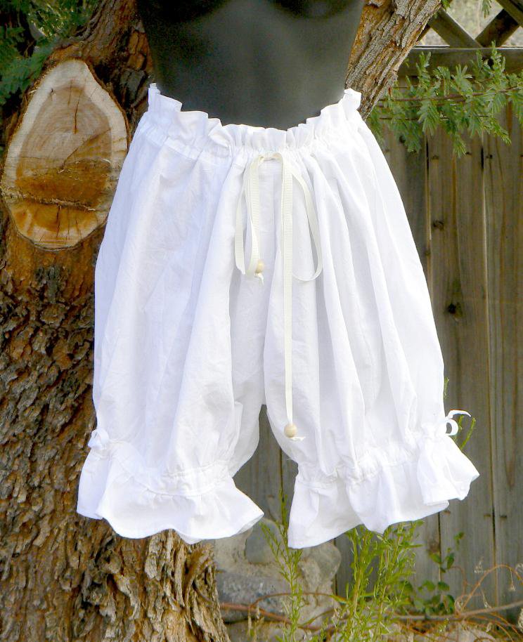 Victorian Cotton Bloomers Cosplay Shorts Drawstring Waist