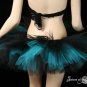 Peek a boo mico mini Black and teal adult tutu Small