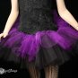 Layered two tone gothic adult dance tutu Black and purple Large