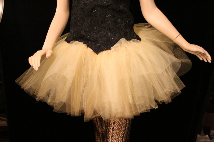 Golden gold adult dance tutu XLarge Plus