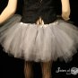 Silver iridescent adult dance tutu XLarge Plus