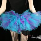 Peek a boo mico mini purple and teal adult tutu XLarge