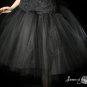Black Romance extra poofy knee length tutu skirt petticoat Adult XLarge Plus